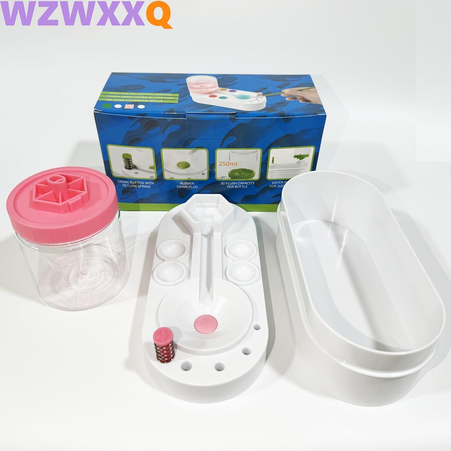 2025 Upgraded Paint Brush Cleaner Brush Rinser Water Circulation(Pre Assembled), Watercolor/Oil and Water-Based Paint Brush Cleaner Tool, Gift for Adults Artist Beginners