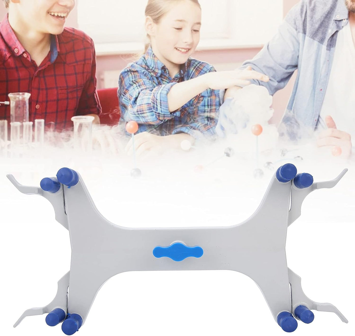 Aluminum Burette Clamp Accessory Dual Burette Aluminum Rubber Clip Holder Burette Clip Titration Stand Accessories Aluminum Butterfly Clip Titration Clip Buret Clamp