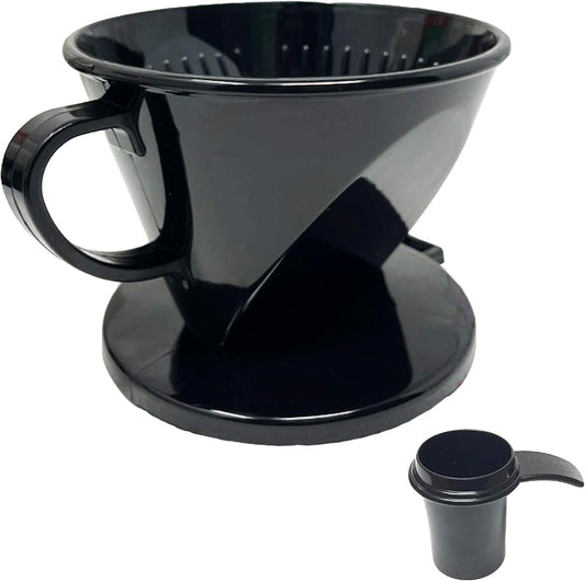 GoldTone #2 Cone Style Pour Over Coffee Dripper, Portable Pour Over Coffee Filter BPA-Free (1-6 Cups) And Scoop