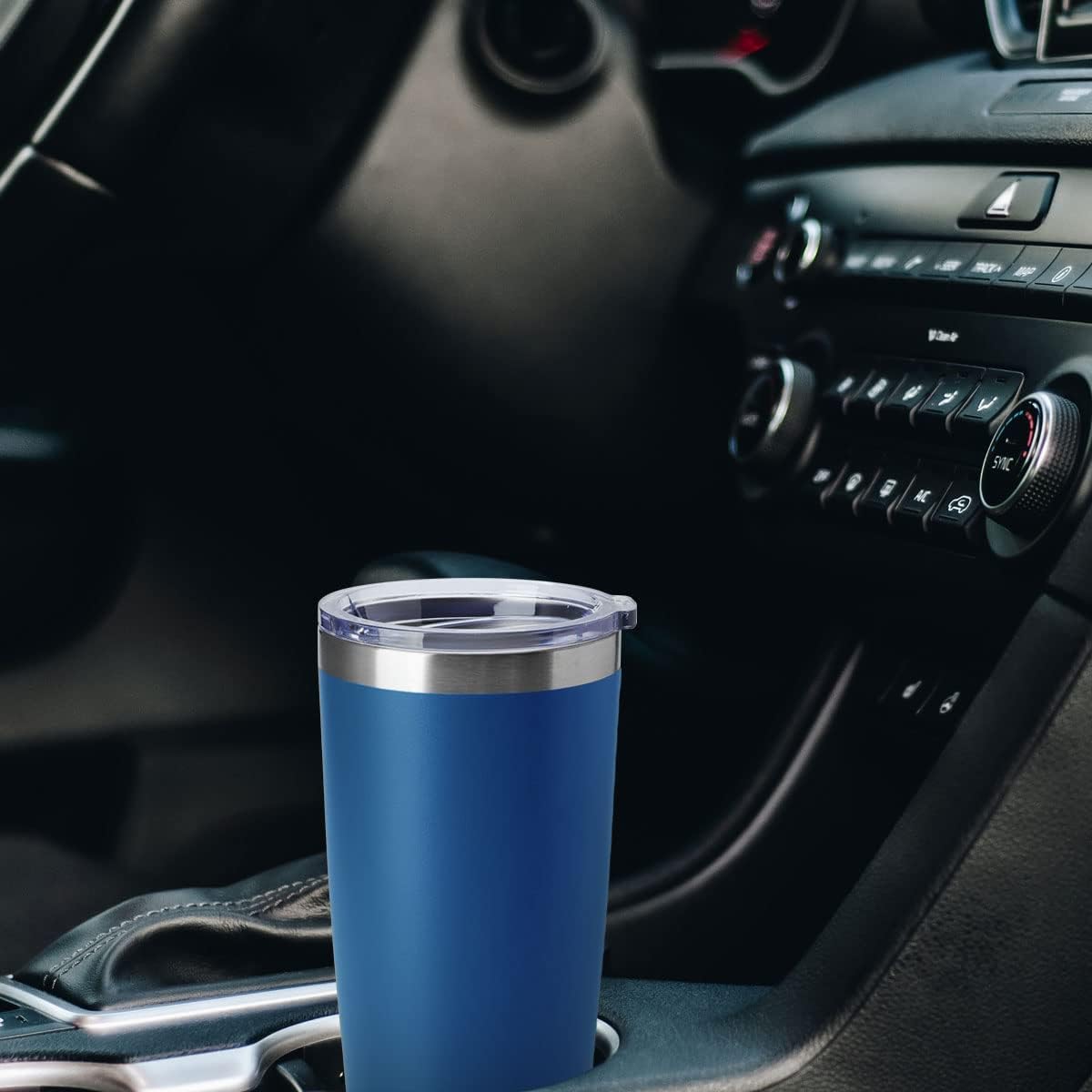 HASLE OUTFITTERS 20oz Tumblers Stainless Steel Mugs with Lid Double Wall Vacuum Insulated Coffee Cups for Cold & Hot Drinks (20oz-Dark Blue, 1 Pack)