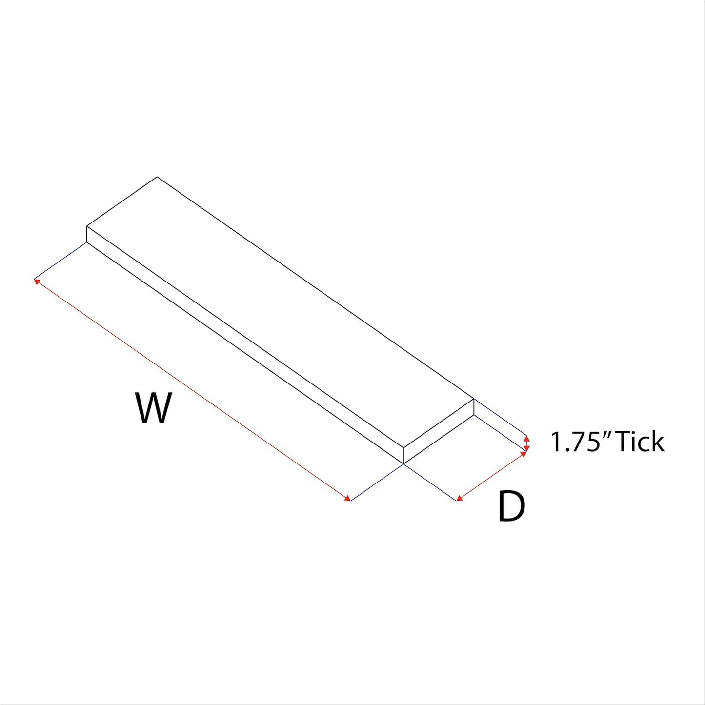 URBANDI, Rustic Floating Shelves, Set of 2, Hidden Bracket, Solid Wood, Heavy Duty, Wall Mounted Shelves, (Provincial, 48Wx6D)