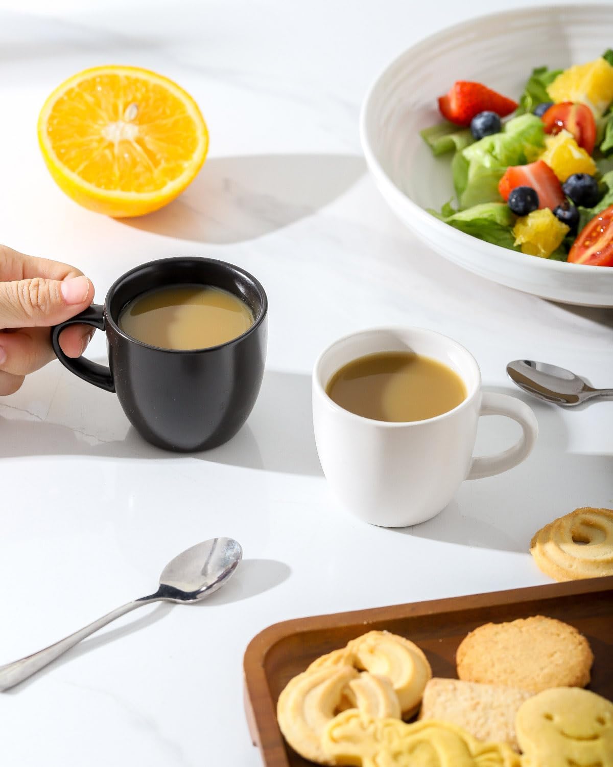 Hasense Ceramic 3 OZ Espresso Cups, Porcelain Espresso Demitasse Cups Set of 4 for Double shot, Lungo and Ristretto, Tiny Italian Expresso Shot Coffee Mugs for Home and Office, Colorful