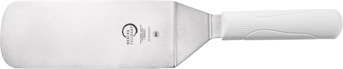 Mercer Culinary Millennia Turner Handle, 8 Inch x 3 Inch Blade, White Handle