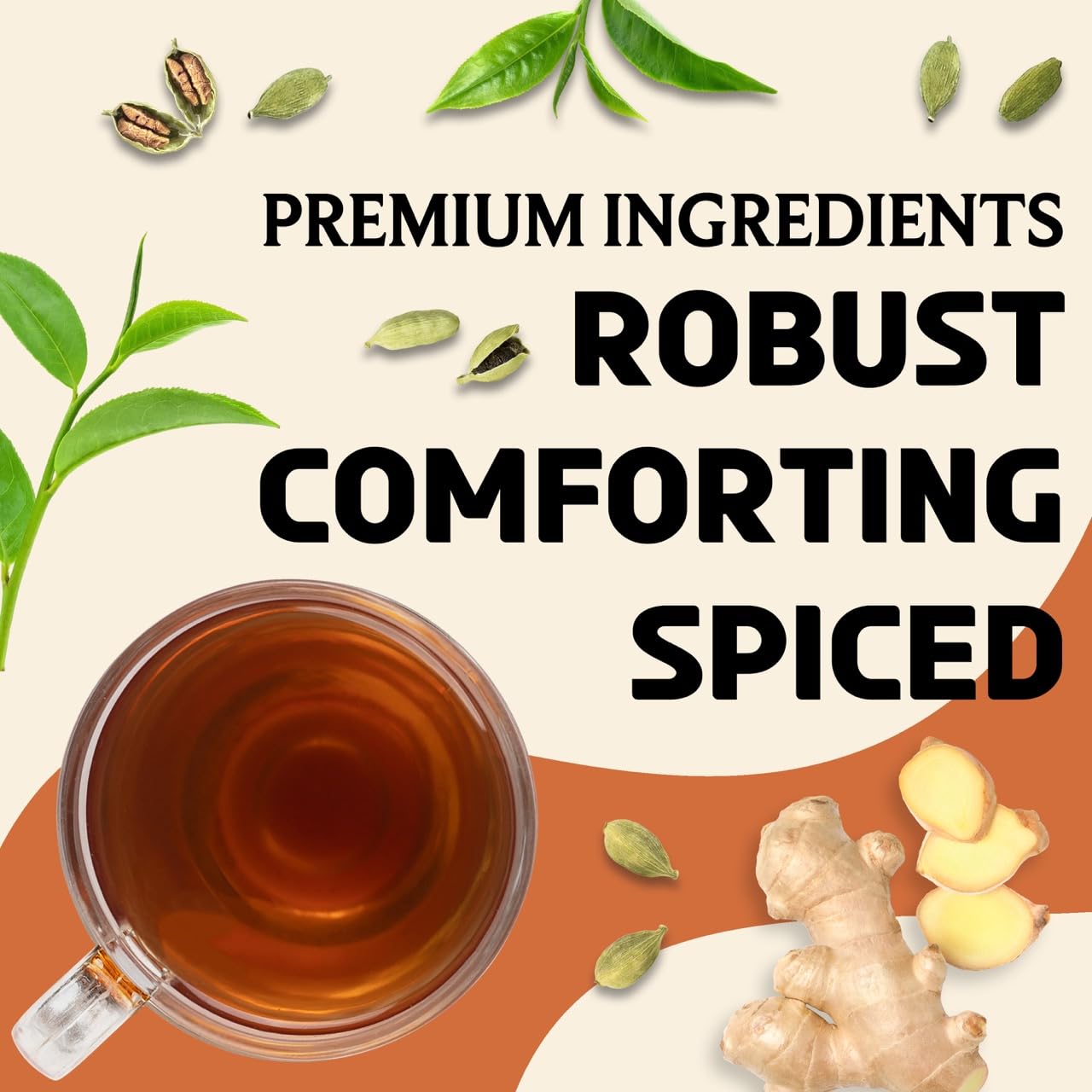 BREWIX, Royal Bengal Masala Chai Tea with Ginger and Cardamom | Loose Leaf CTC TEA (50+ Cups, 3.53oz/100g) Strong Robust & Aromatic, All Natural | Blended with Exotic Spices