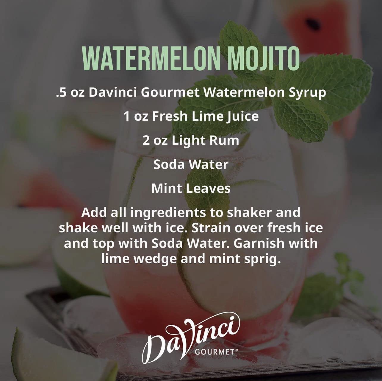 DaVinci Gourmet Classic Watermelon Syrup, 25.4 Fluid Ounces (Pack of 4)