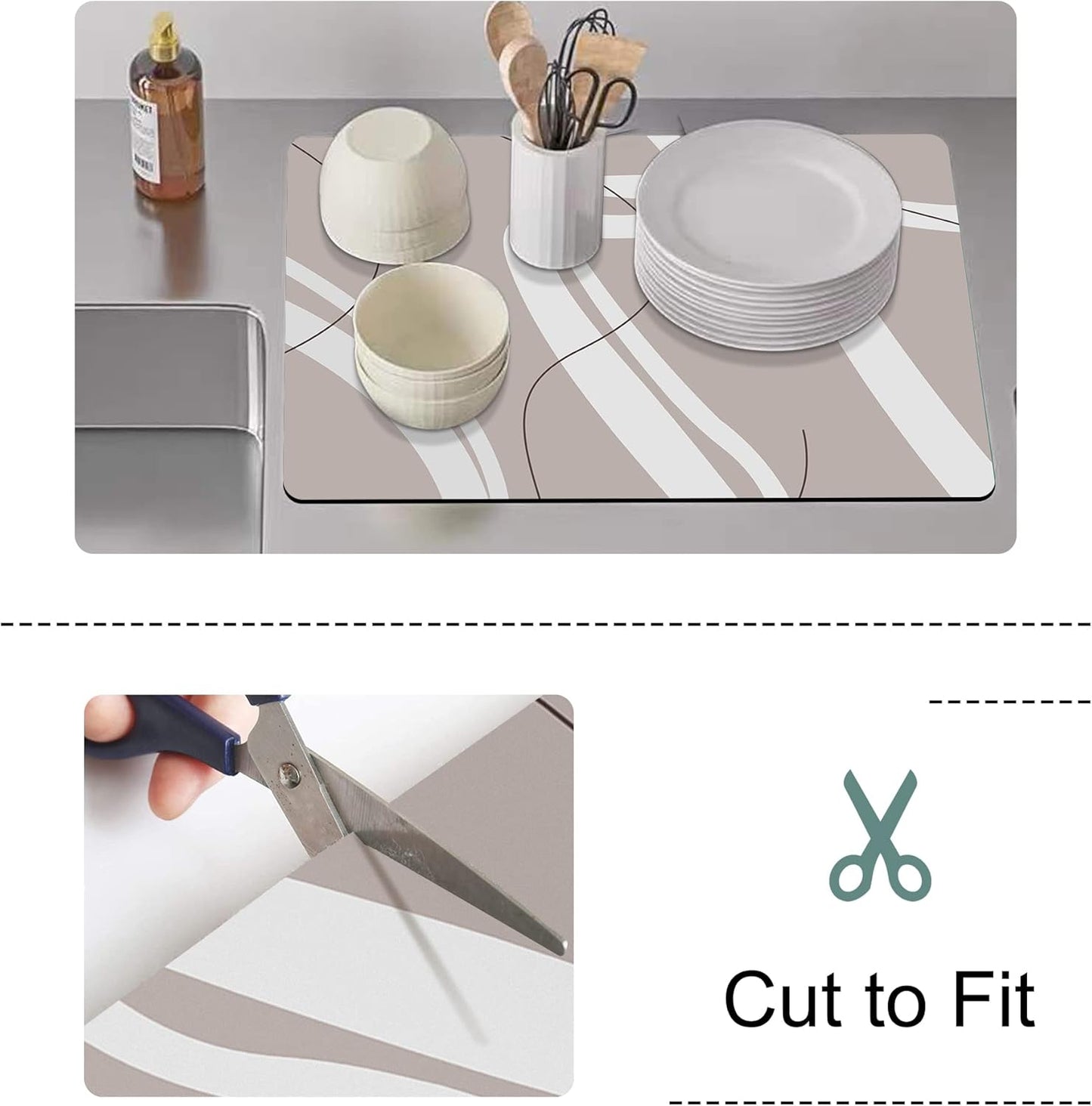 Golener Thick Mat for Coffee Maker,Water Collection Coffee Mat，No-Slip Mats for Small Appliances - Coffee Makers, Blenders, Stand Mixers,Juice Machine,etc, 23"x15"