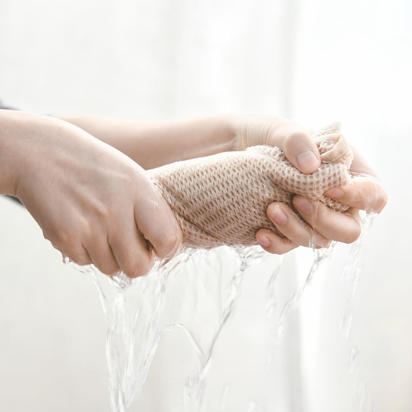 Artoid Mode 100% Cotton Beige Waffle Weave Kitchen Dish Cloths, 12x12 Inch Ultra Soft Absorbent Quick Drying Kitchen Dish Towels Set of 6