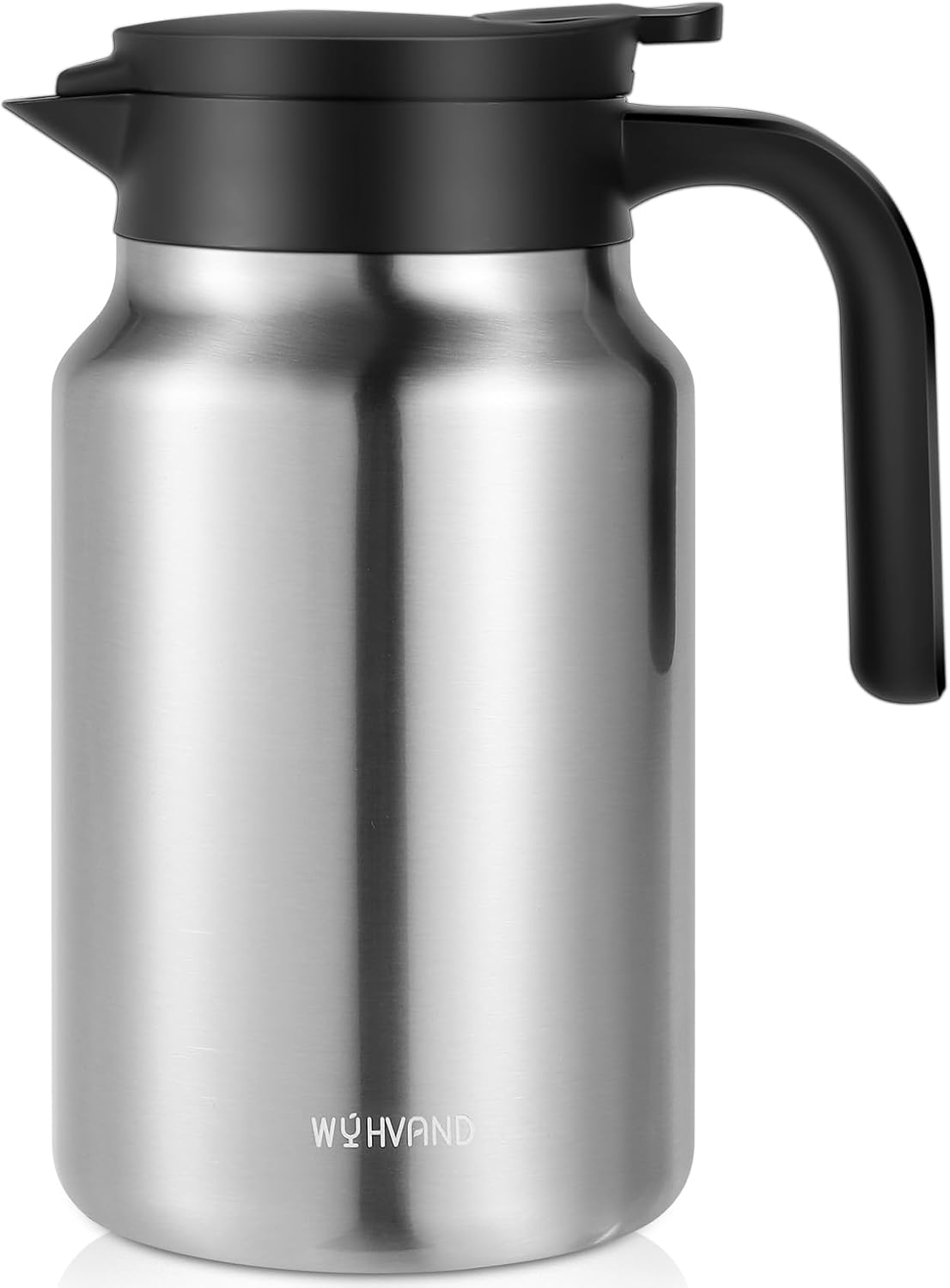 51Oz Thermal Coffee Carafes For Keeping Hot/Cold, Stainless Steel Coffee Carafe, Dustproof Insulated Water Carafe for Party/Home,Silver
