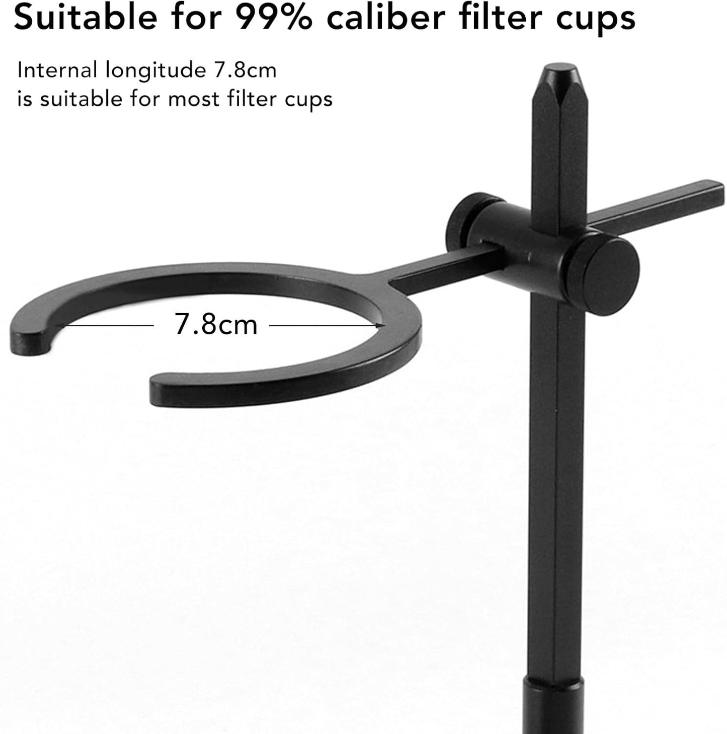 Tyenaza Pour Over Coffee Stand, Aluminum Alloy Pour Over Coffee Station Dripper Stand Adjustable Antislip Coffee Dripper Stand for Home or Office