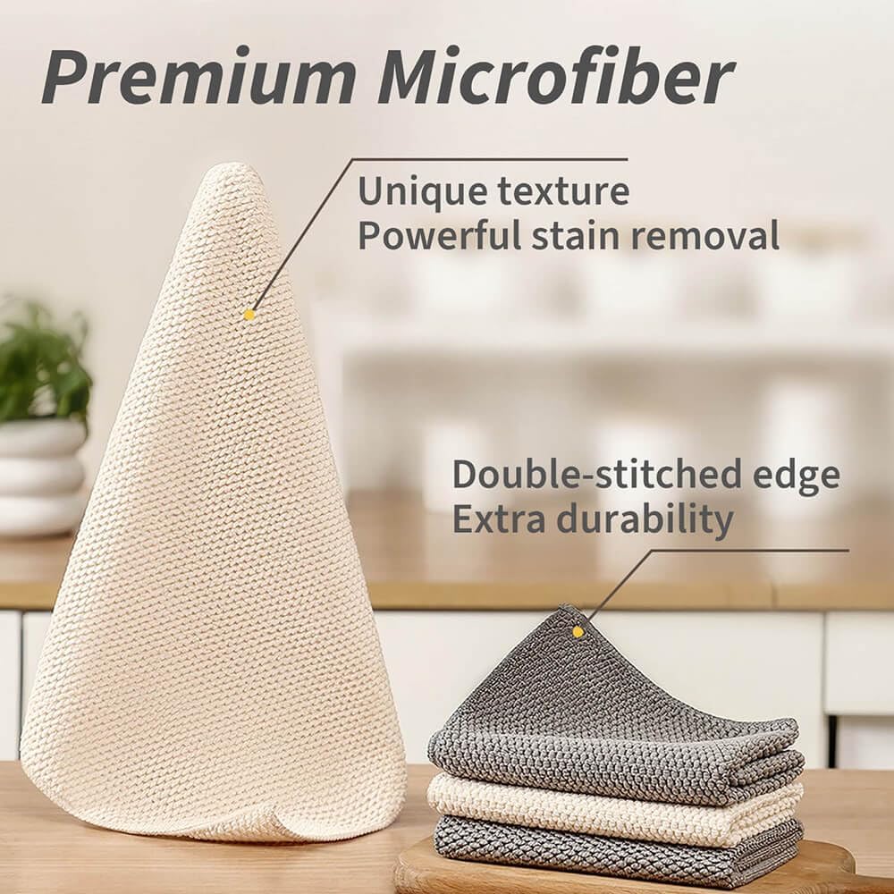 Barista Towels 12 Pack, Extra Thick Microfiber Coffee Cleaning Cloths for Espresso Machines, Steam Wands & Countertops – Essential Coffee Bar Accessories, 12”x12”