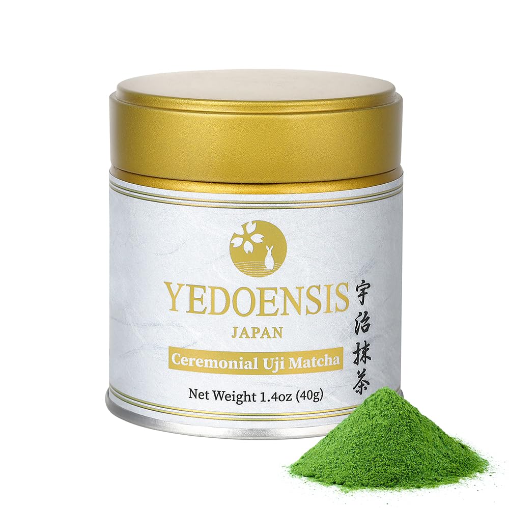 YEDOENSIS Ceremonial Uji Matcha - Authentic Japanese Green Tea Ceremonial Uji-Matcha Powder, Vegan Gluten-Free (40g)