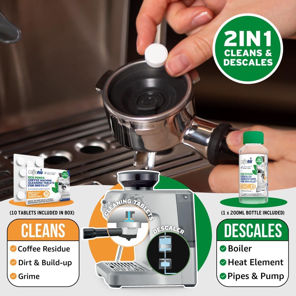 Caffenu Cleaning & Descaling Kit Compatible with Breville Espresso Machines
