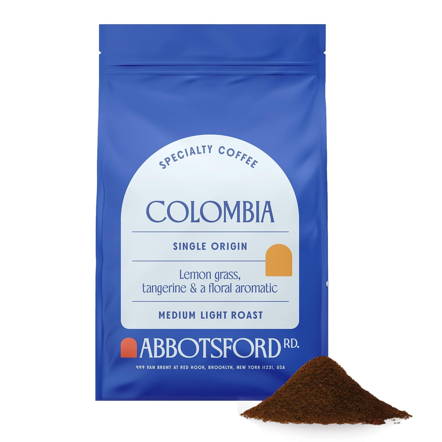 Colombia Ground Coffee, Single Origin Medium-Light Roast Coffee with Lemongrass, Tangerine & Floral Aromatic Notes, Colombian Specialty 12oz Bag, Suitable for Coffee Enthusiasts