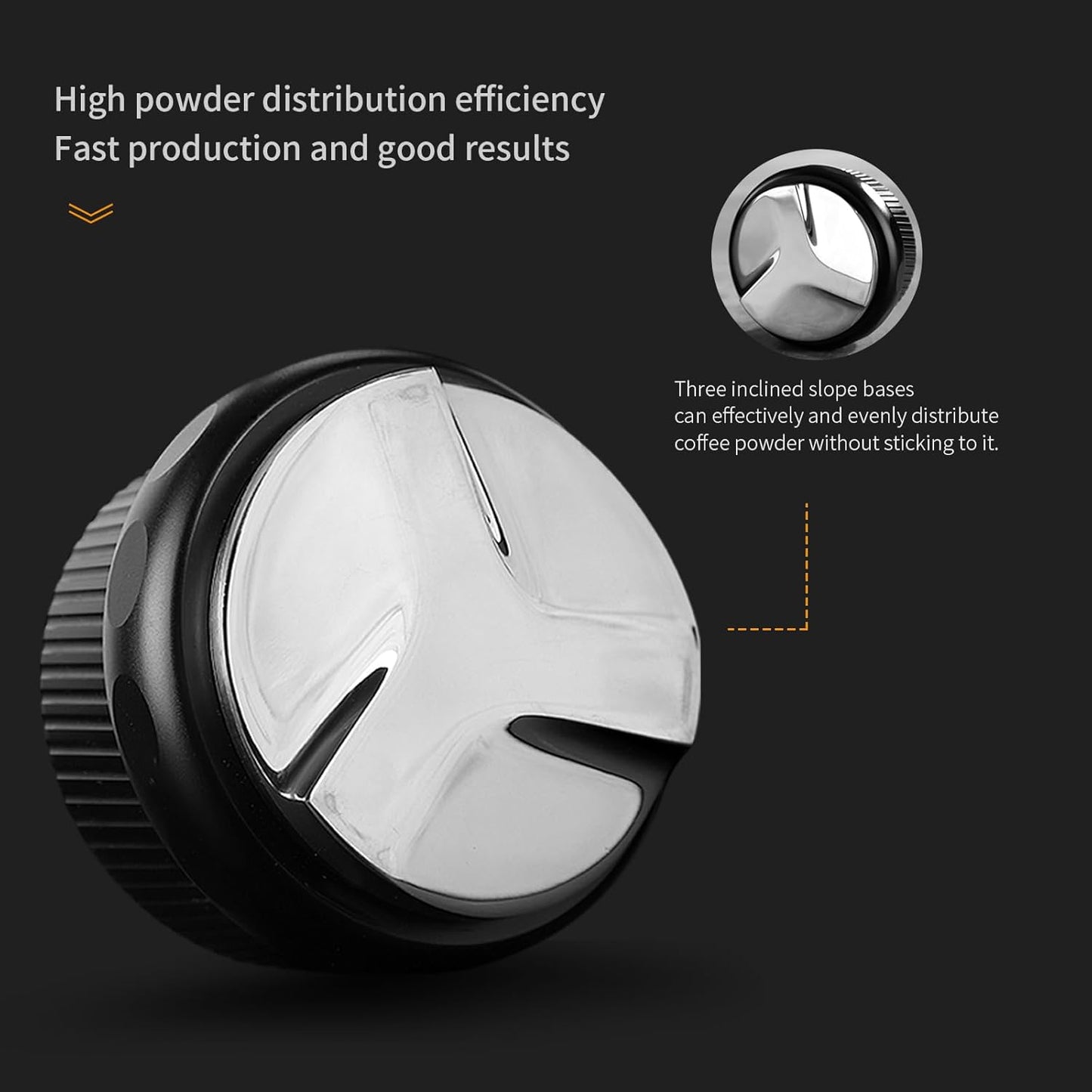 Bincoo 58mm Espresso Distribution Tool,Adjustable Depth Coffee Distribution-Espresso Coffee Leveler Tool for Bottomless Portafilter-Barista Espresso Accessories (58MM)