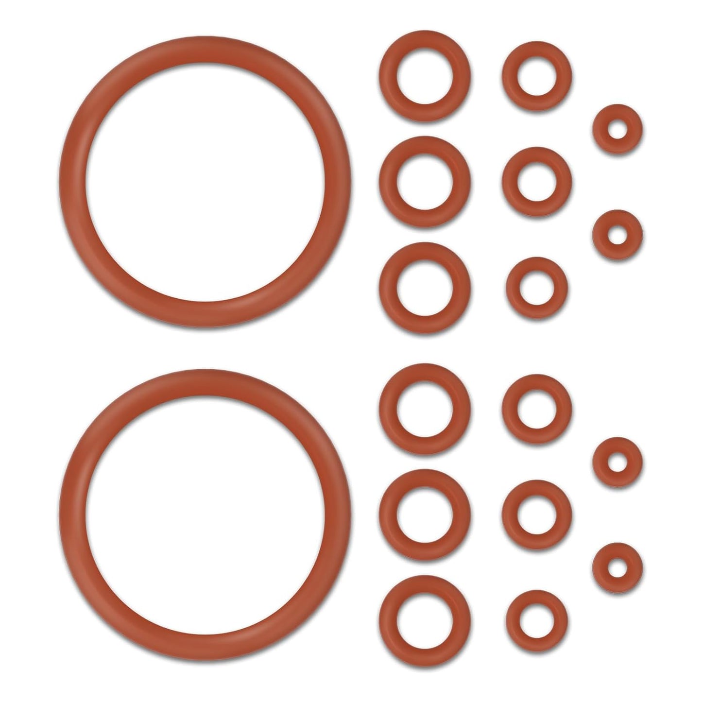 18 PCS Seal O-Ring Kit Gasket Seal Set Fit for Saeco Philips Gaggia, Professional Coffee Machine O'Rings for Boiler Outlet Pin and Brew Unit, Food Grade Silicone Ring for Saeco Daily Replacement