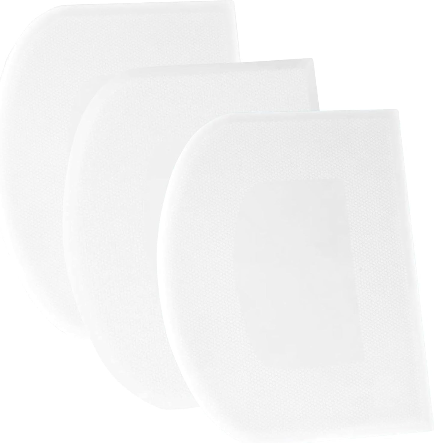 SURDOCA Dough Scraper Bench Scraper - 3P 4.7x3.7" Plastic Flexible Bowl Scraper, Sharp Edge & Angles Cake Scraper. Non-Slip Bakeware Decorating Tools Sculpting & Modeling Tools - Pure White