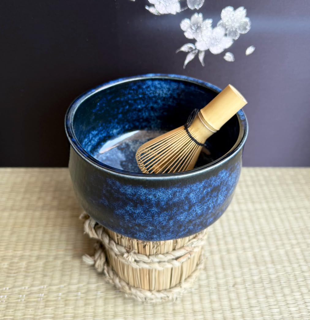 Japanese Traditional Handcrafted Mino Matcha Chawan Tea Bowl Cup Ceremony Tableware Pottery (Seikingama)