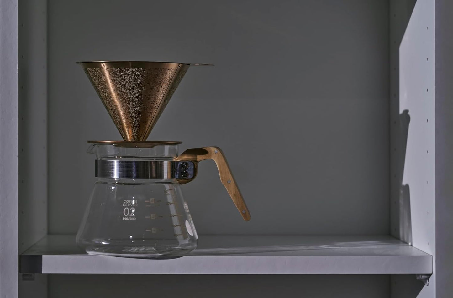 ATHIA Golden Reusable Coffee Filter, Stainless Steel Pour Over Dripper with Laser-etched Mesh cone, Eco-friendly Paperless Design, Fits Most Mugs, Carafes & Hario Brewers (Rose Golden, Flower Carving)