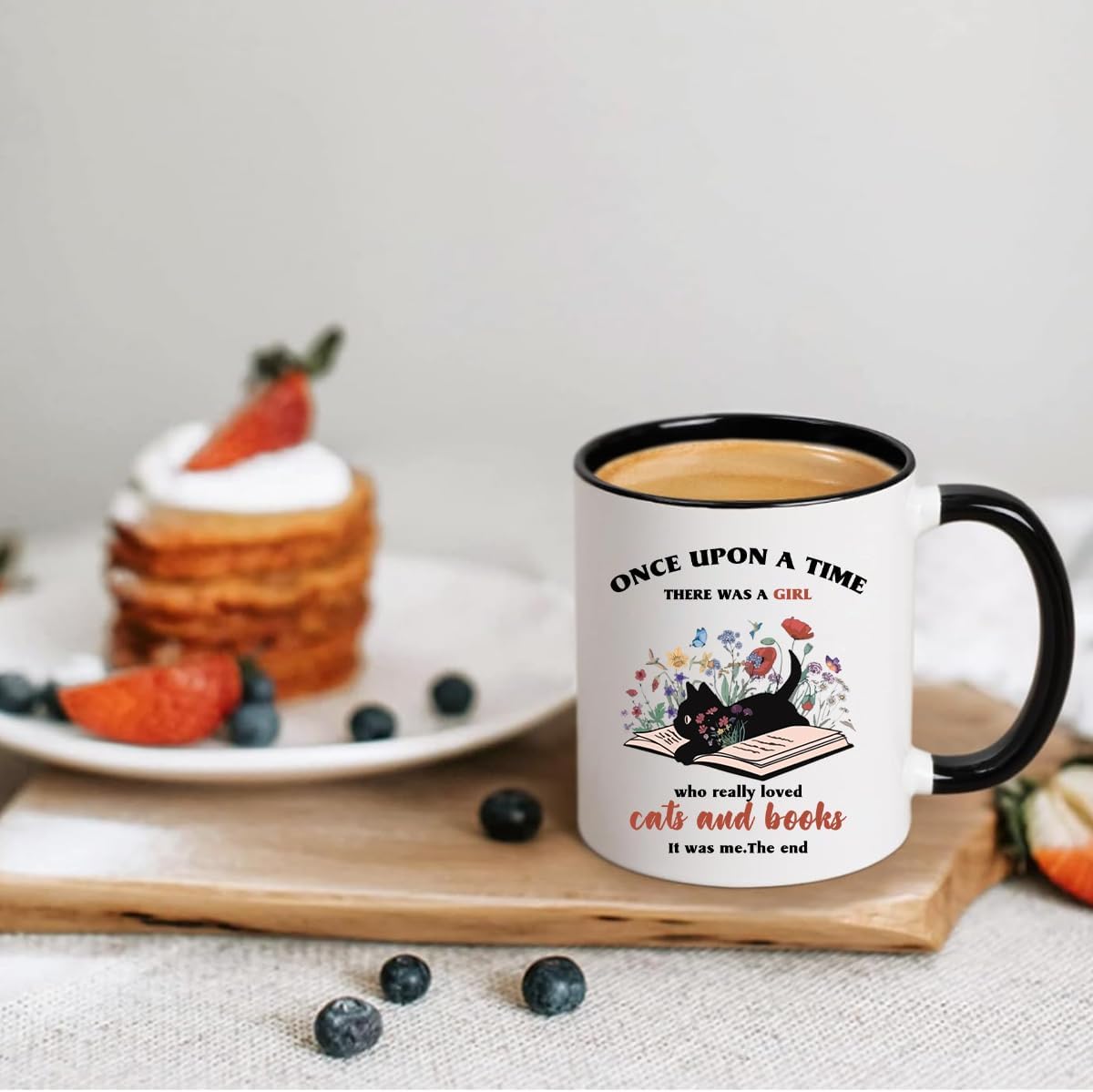 Book Lovers 11oz Coffee Mug, Bookish Gifts for Readers, Christmas Gifts for Book Lovers, Book Club Gifts, Cat Lover Gifts, Gifts for Librarians Her Best Friend