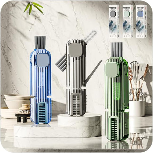 3Pcs 4 in 1 Cup Lid Gap Cleaning Brush Set,Multifunctional Crevice Cleaning Brush for Bottle,Multipurpose Bottle Cleaner with Compact Design Tiny Silicone Cup Holder Cleaner Tool,Kitchen Gadgets