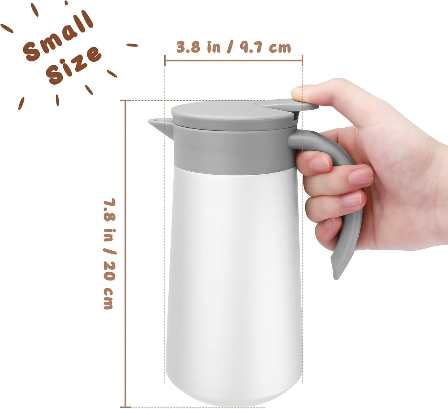 28oz Coffee Carafe Airpot Insulated Coffee Urn Stainless Steel Vacuum Thermal Pot Flask for Coffee, Hot Water, Tea, Hot Beverage - Keep 9 Hours Hot, 18 Hours Cold