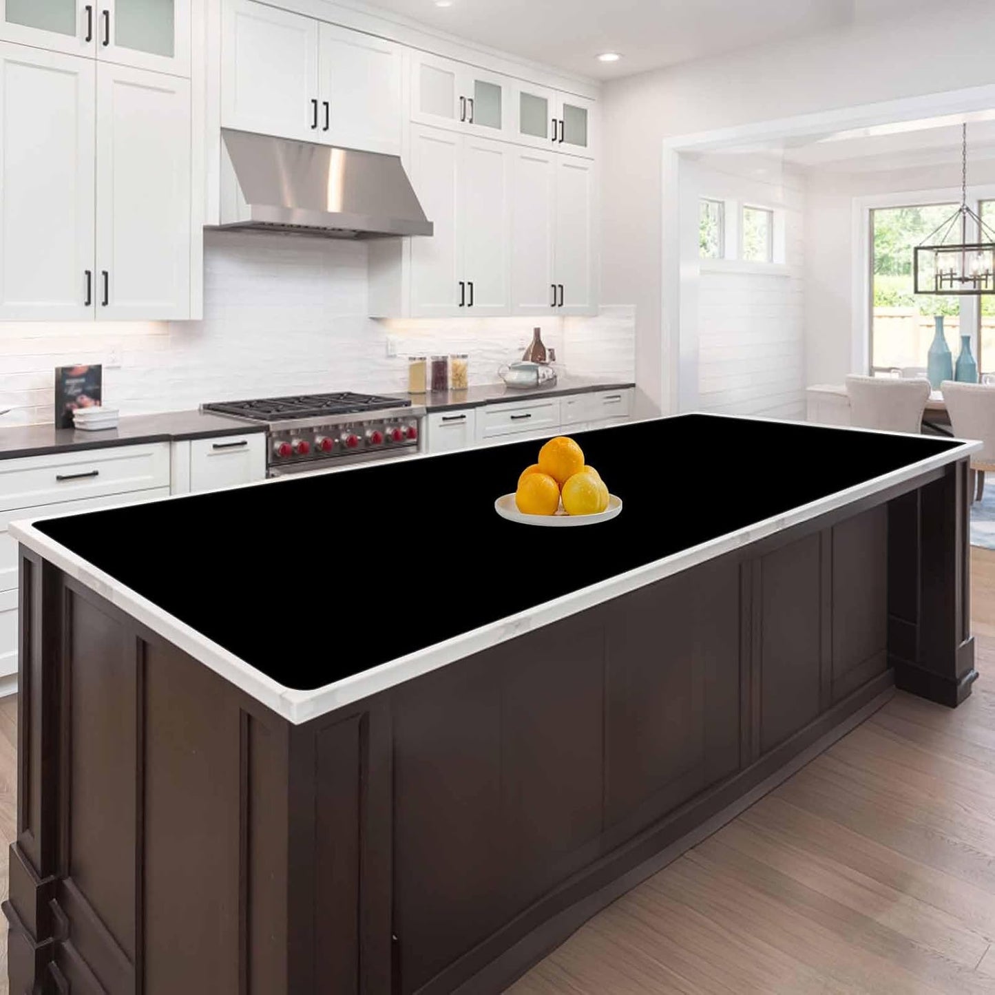 78.7"x23.6"(200cmx60cm) Large Silicone Mats for Countertop, Heat Resistant Mat, Waterproof Nonslip Silicone Kitchen Counter Mat, Nonstick Table Placemat, Multipurpose Mats, Black