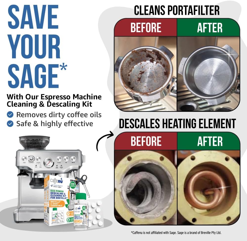 Caffenu Cleaning & Descaling Kit Compatible with Breville Espresso Machines