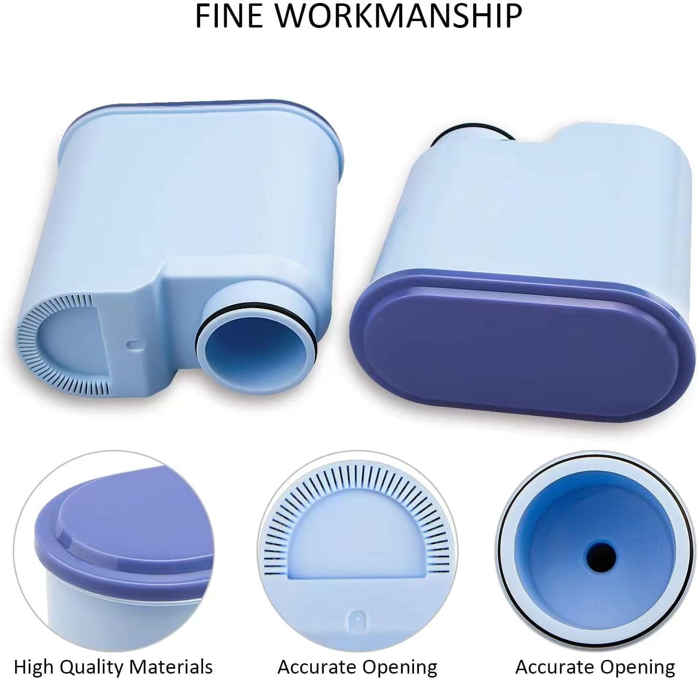 AquaClean Compatible Water Filters (4-Pack) & Descaling Liquid (250ml x 4) - Replacement for Philips Coffee Machines (8)