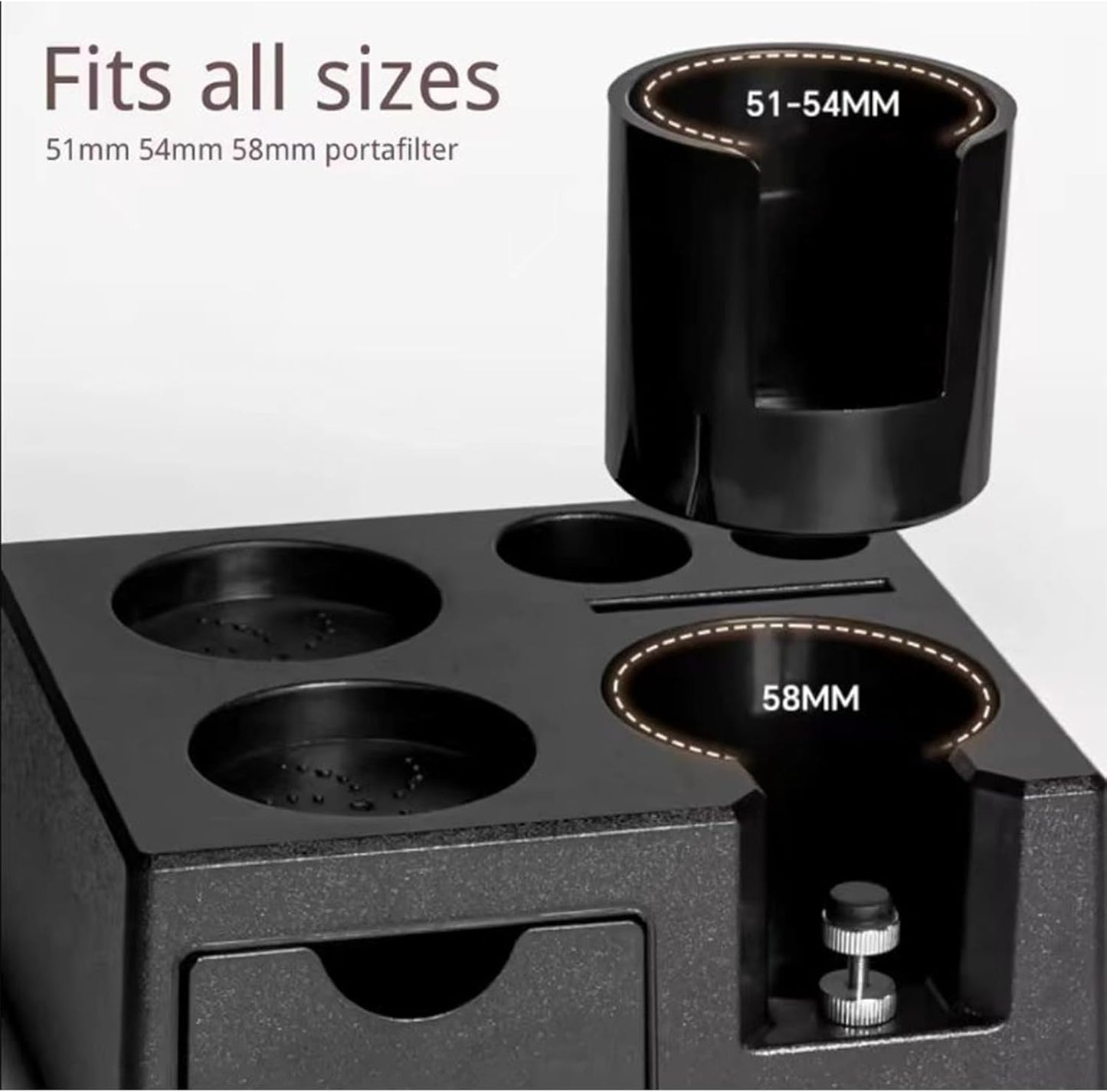 Espresso Tamper Station,Tamping Station Plastic Coffee Tamper Stand, Portafilter Holder for 51mm54mm58mm Espresso Machine Accessories