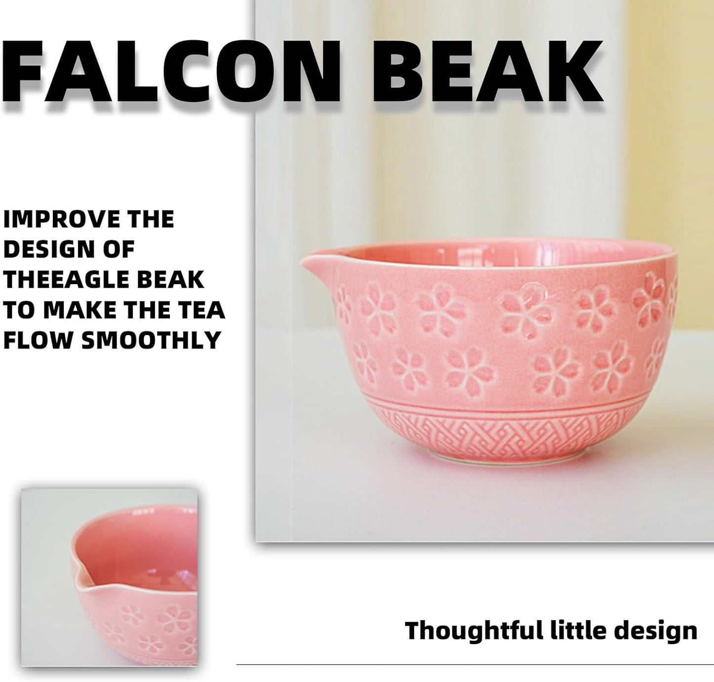 8 PCS Matcha Whisk Set, Ceramic Matcha Set, Includes Bowl, Matcha Whisk Holder Matcha Bamboo Whisk, Scoop, Sifter, Unique Gift for Matcha Lovers (B)