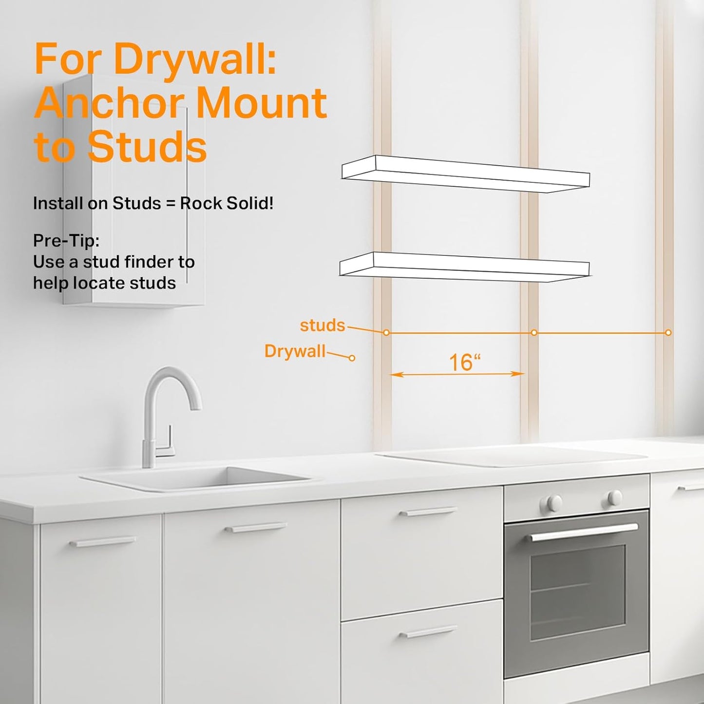 BAYKA Floating Shelves, 36" Wall Mounted Rustic Wood Shelves for Bathroom, Bedroom, Living Room, Kitchen, Office, Hanging Shelf for Books/Storage/Decor(Rustic Brown,Set of 2)