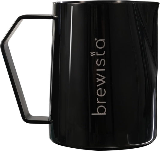 Brewista Precision Milk Frothing Pitcher, Steaming Jug, Coffee, Espresso Machine Accessories for Barista, Latte Art, Cappuccino, Stainless Steel Cup, 24 oz/720 ml, Matte Black