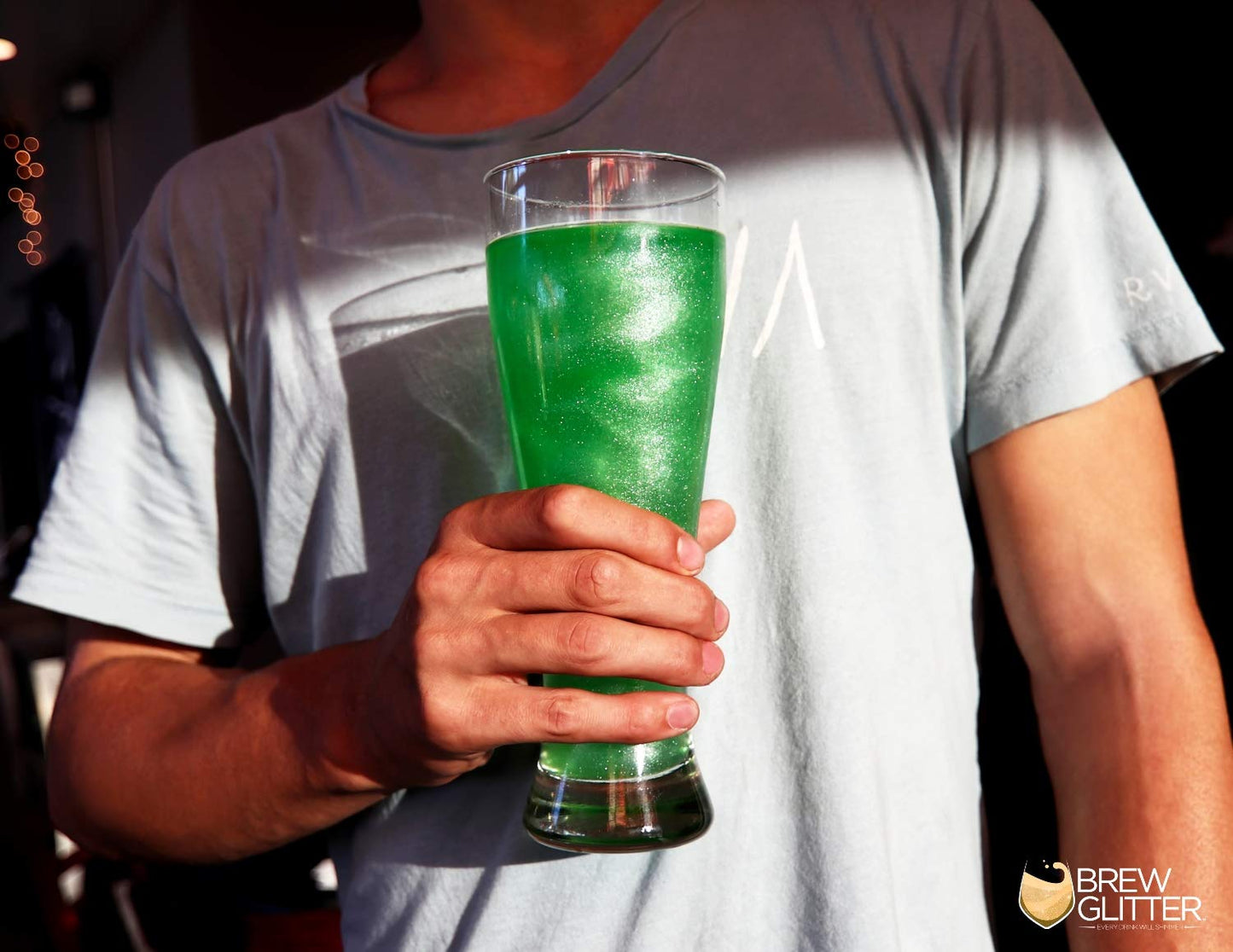 Brew Glitter - Dark Green (25g Spray Pump 1x Jar) | Edible Glitter for Drinks, Cocktails, Beer, Garnish & Beverages