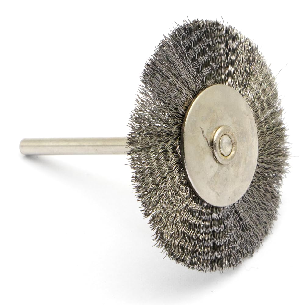 20PCS T-shaped Wire Brushes - Metal Rust Removal, Polishing, Cleaning - 38mm Diameter, 3mm Shaft - Removes Burrs, Dust, and Oxide Layer - Handles Rough Surfaces - Designed for Industrial and DIY Use