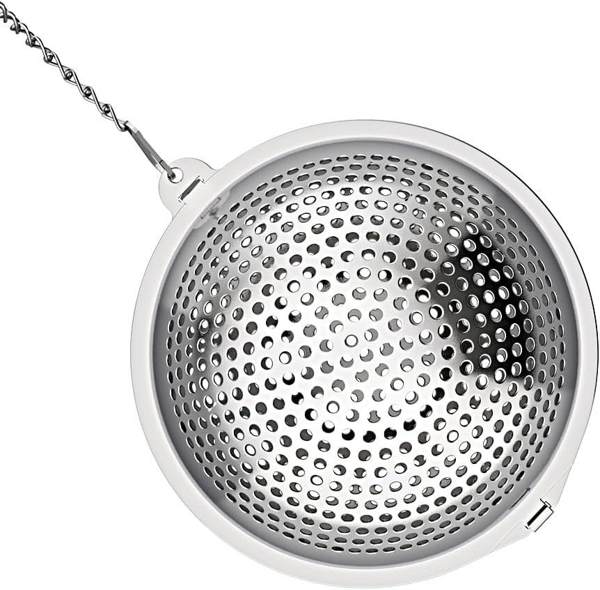 2 Pack Food Grade 304 Stainless Steel Mesh Tea Ball 2.1 Inch Tea Infuser Strainer Filter Diffuser for Loose Tea