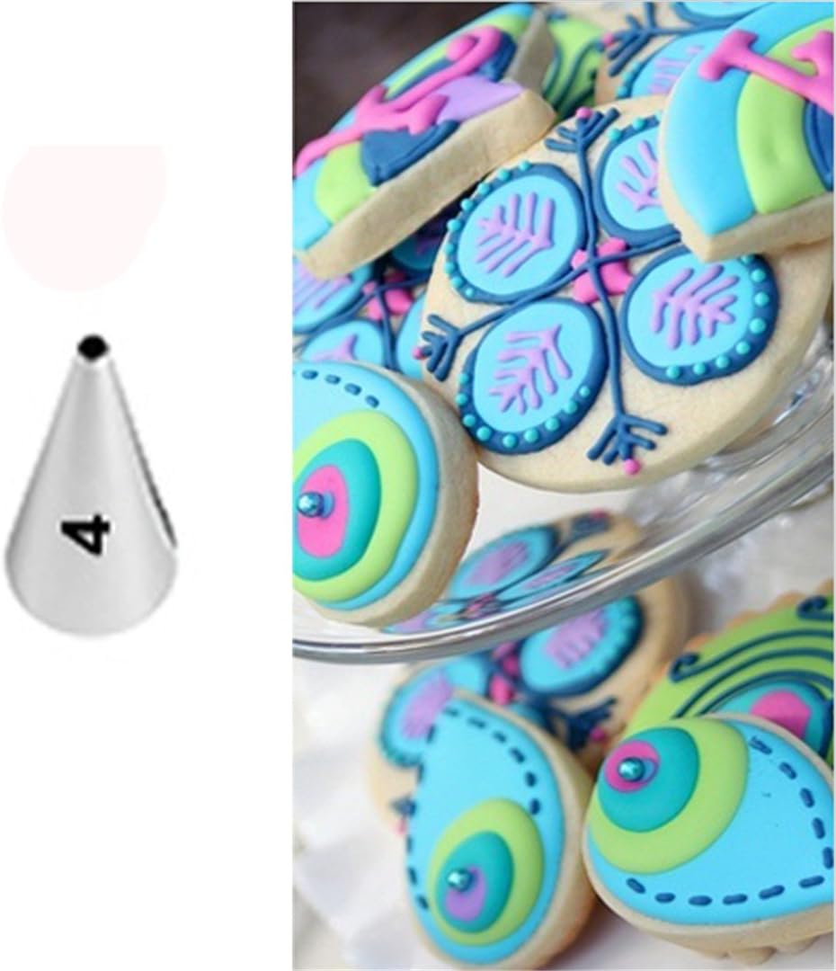 Cake Decorating Set, 7 Pieces Stainless Steel Icing Piping Nozzles Tips Kit - Christmas Holiday Birthday Anniversary Wedding Cupcakes Cakes Cookies Dessert Candy Pastry DIY Making Tools #6