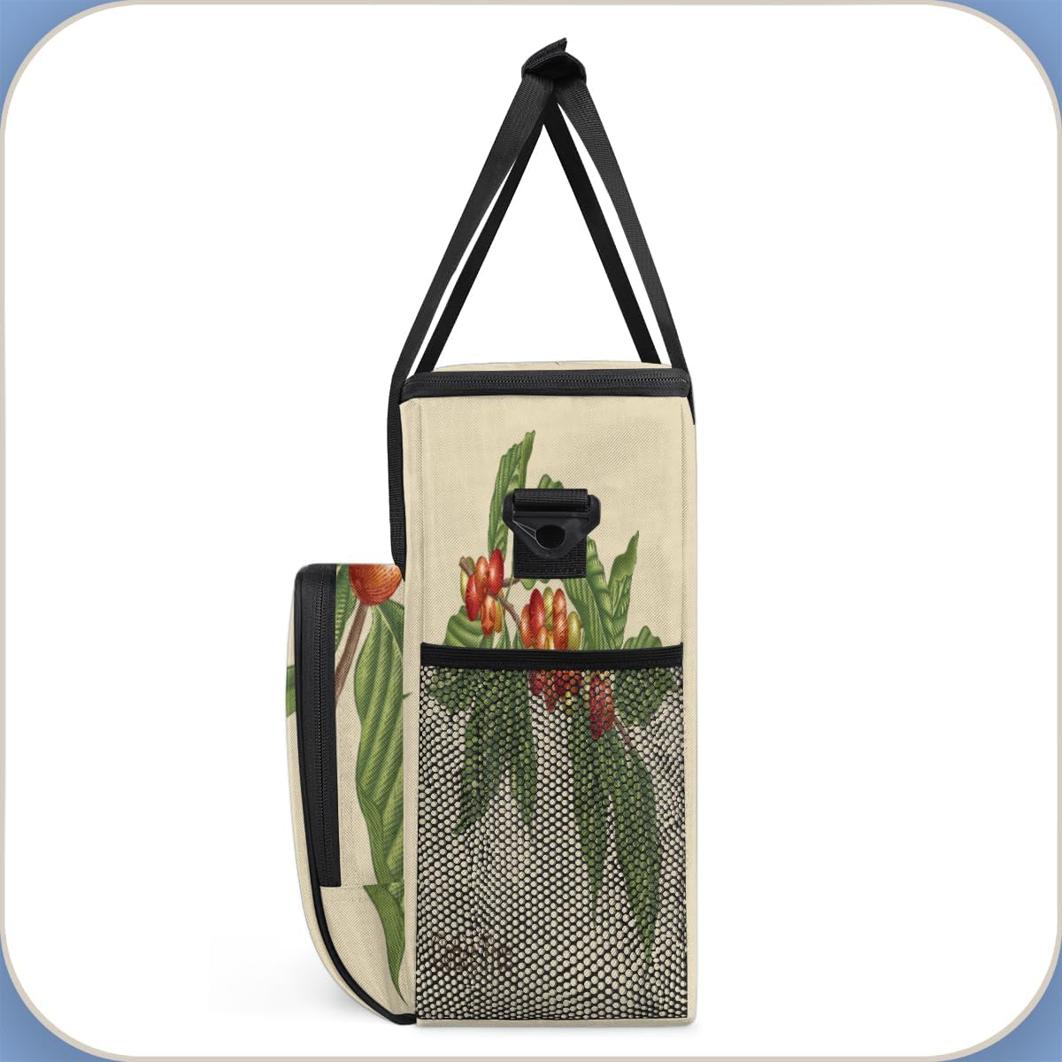 Coffee Tree Coffee Maker Carring Bag Coffee Leaf Bean Travel Carrying Storage Tote Bag Compatible with Keurig K-Mini or K-Mini Plus Portable Single Serve Coffee Brewer Case with Pockets for K-cup Pods