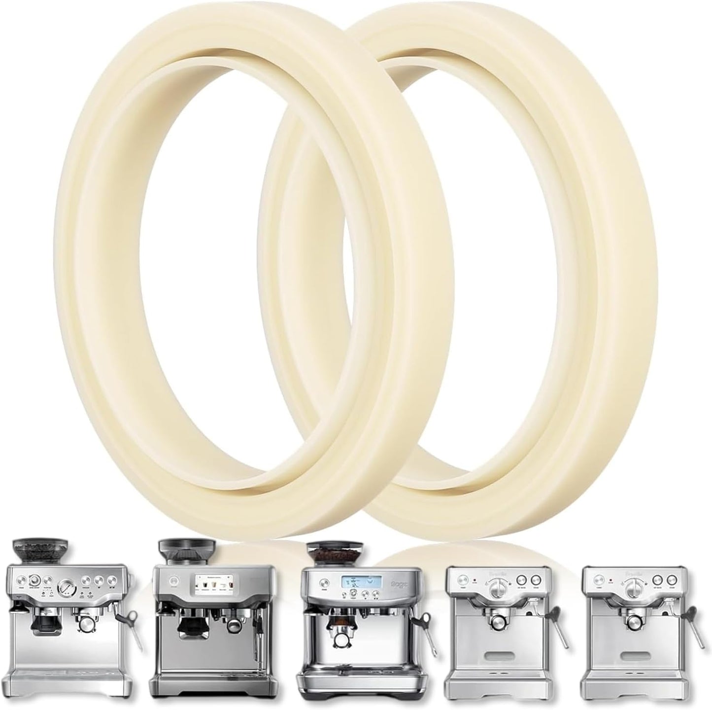 54MM Silicone Steam Ring 2PCS，Brevilles Gasket Replacement for Breville Espresso Machine Parts Breville Espresso Machine Accessories 878/870/860/840/810/500/450 and Sage 500/870/875/880/810/878