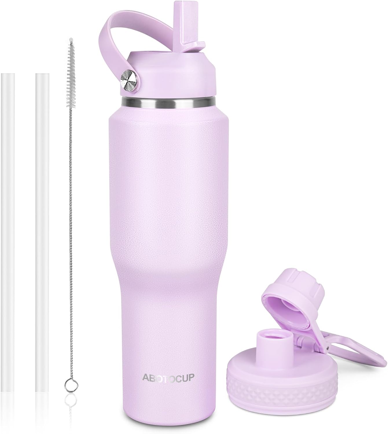 32oz Insulated Water Bottle, Fit in Any Car Cup Holder, Water Bottle with Straw Lids, Stainless Steel Insulated Water Flask Double Wall Leak-proof BPA Free to Keep Cold&Hot