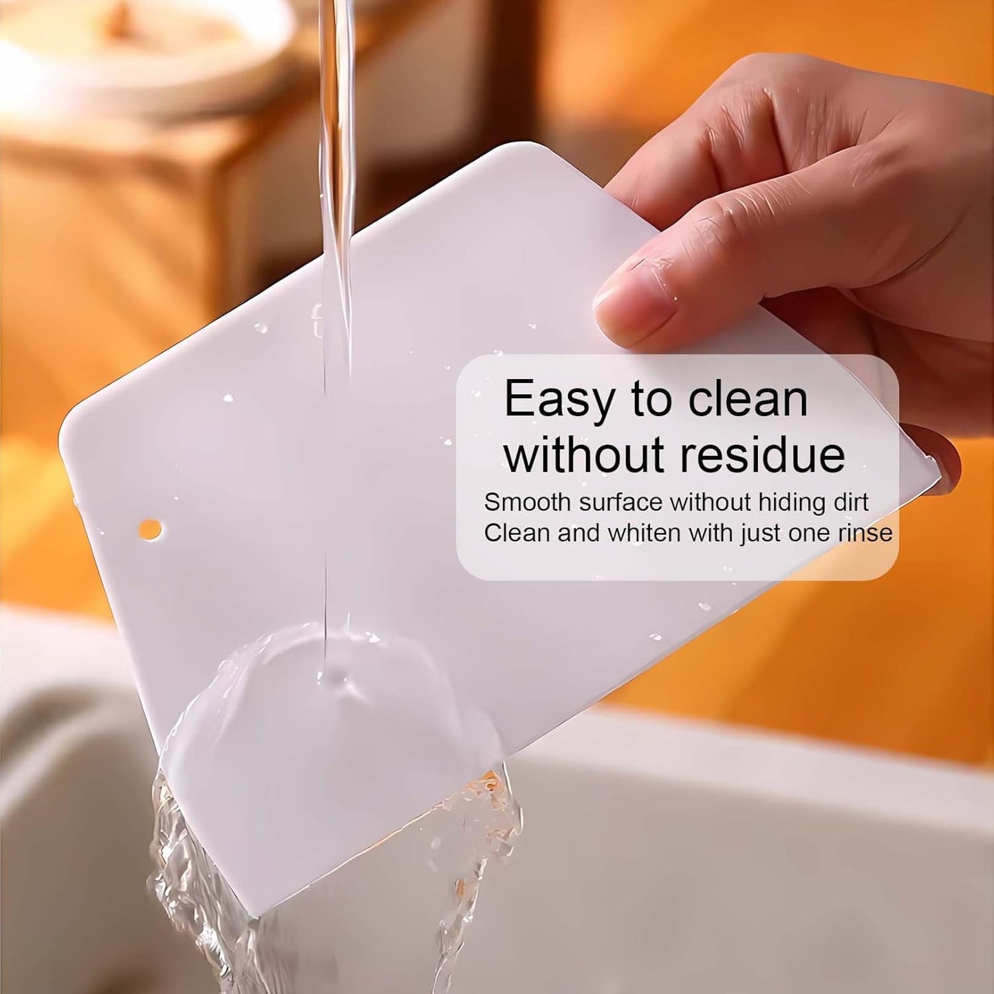 Dough Scraper Plastic Bench Scraper, Dough Scraper Tool Dough Cutter, Flexible Bench Scraper for Making Bread Pizza, 4 PCS