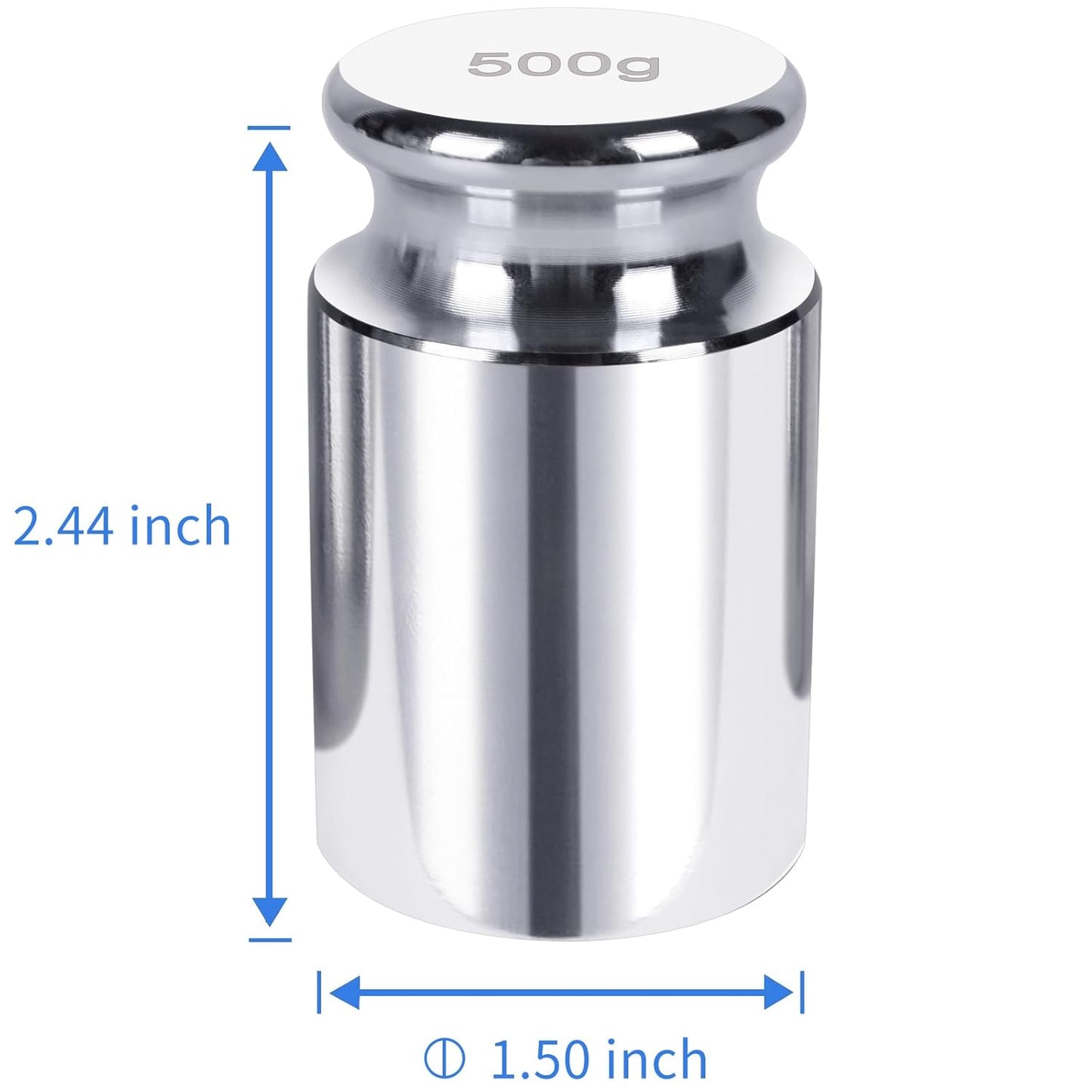 QP 500g Calibration Weights, OIML M1 High Precision Gram Weights, Stainless Steel Scale Calibration Weight for Digital Scale, Weight Scale, balance Scale, Chrome Finish Scale Weights with Storage Case
