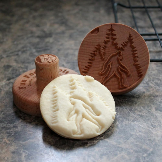 Wood Cookie Stamp, 2.5 Inch (Wandering Sasquatch CS-086)