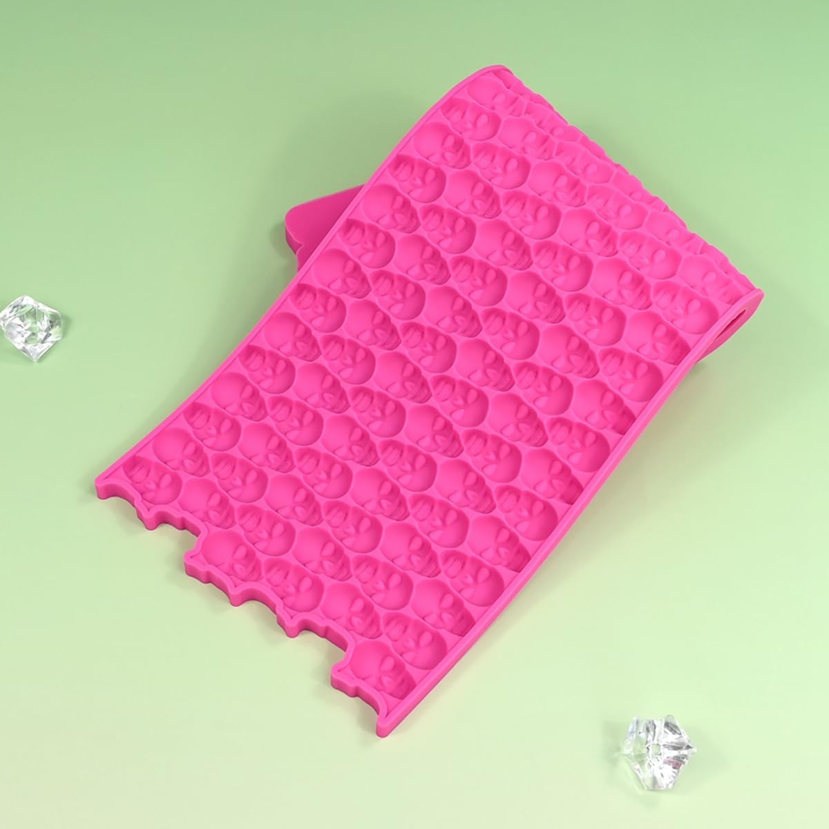 mostsom Silicone Mold 3D Hollow Out Lace Molds 3D Skull Cake Lace Mat Halloween Silicone Mould Fondant Mold Chocolate Stencil Cake Decorating Border Bakeware (K_ Skull Shape)