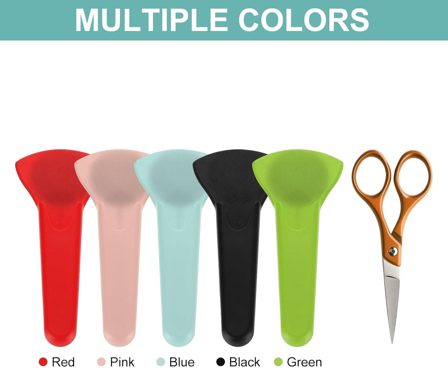 uxcell 2 Pcs Magnetic Scissor Holder, 7.48" x 3.46" Plastic Scissors Cover Durable Waterproof Protector Portable with Round Magnetic Absorber for Kitchen Shears, Pink