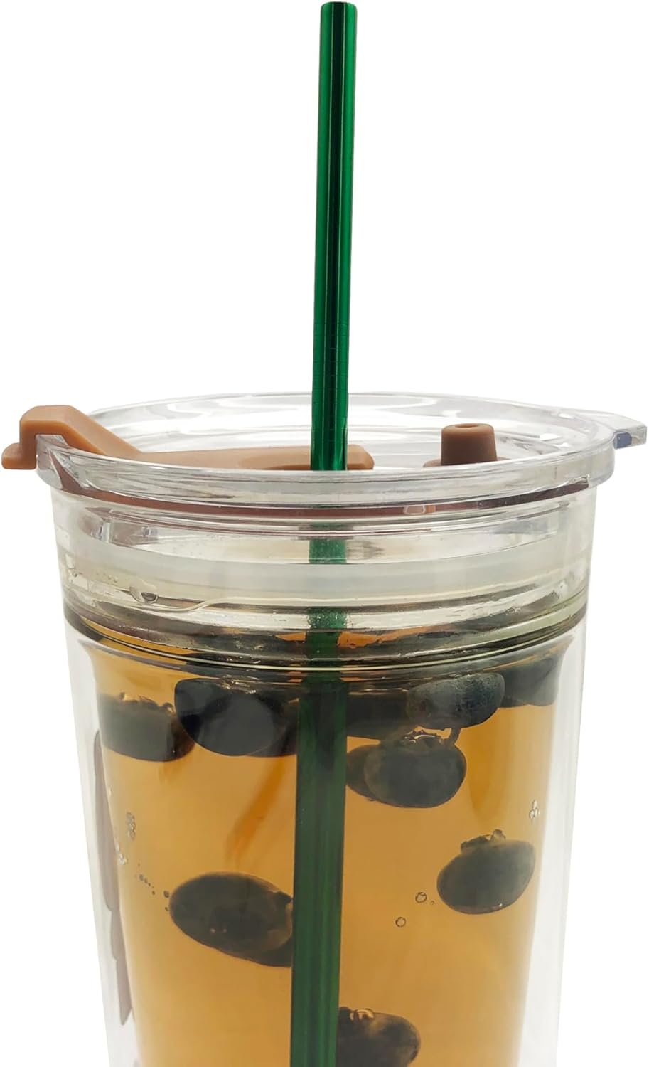 10 Pcs Stainless Steel Straws, Reusable Drinking Straws, 5 Straight + 5 Bent Metal Straws Set With 2 Pcs Cleaning Brushes (Green, 8.5 Inch)