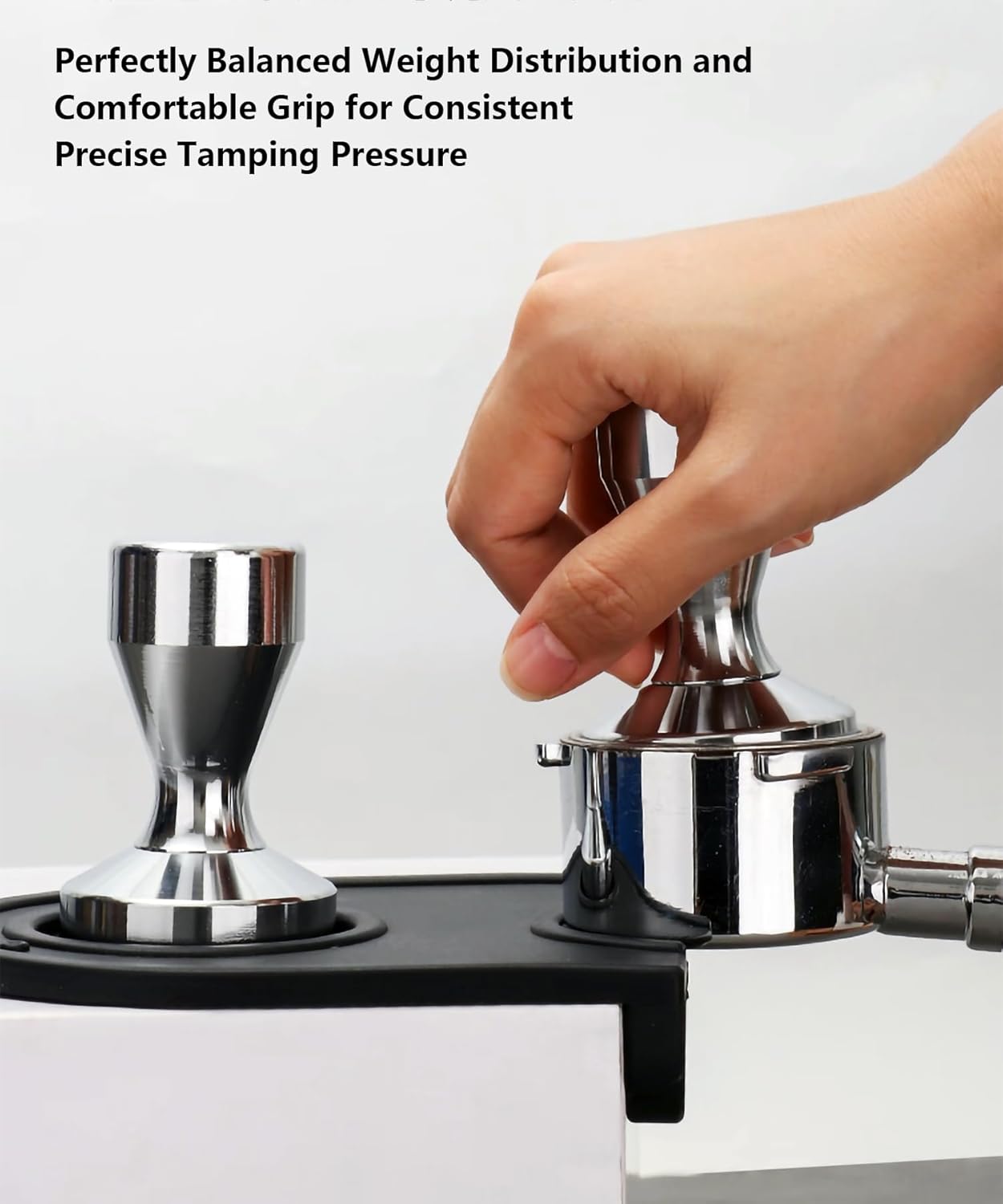 Coffee Tamper Press Stainless Steel Chromed