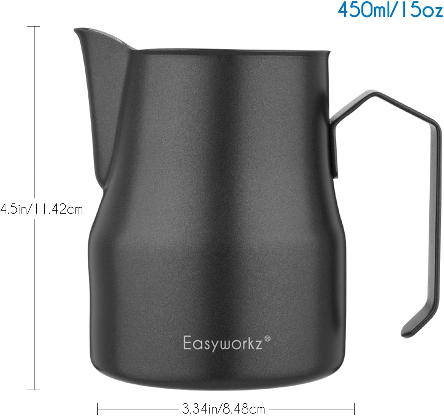 Easyworkz Espresso Steaming Pitcher Stainless Steel 15 oz Coffee Frothing Picther Milk Jug Cappuccino Latte Art Cup