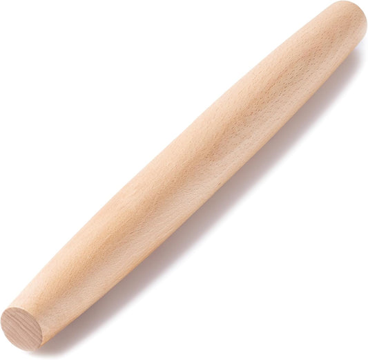 AISOSO French Rolling Pin, 15.75 Inches Wood Rolling Pins for Baking, Extra Long Classic Wooden Dough Roller for Fondant Pizza Pie Crust Cookie Pastry, Kitchen Baking Essentials, Light Yellow
