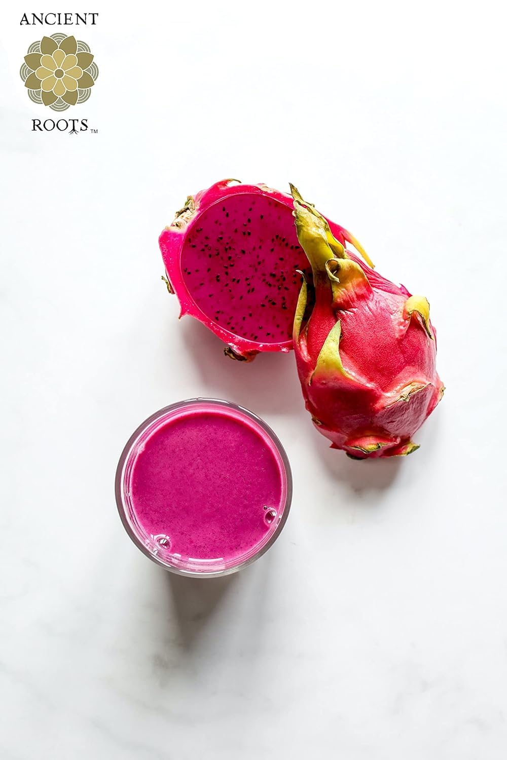 Ancient Roots Dragon Fruit Powder - All-Natural Food Coloring, Filled with Antioxidants, 75 Servings (10.5 ounces)