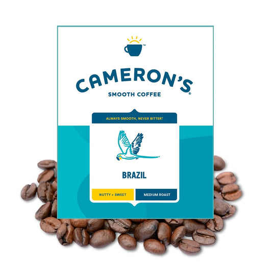 Cameron's Coffee Roasted Whole Bean Coffee, Brazil, 4 Pound